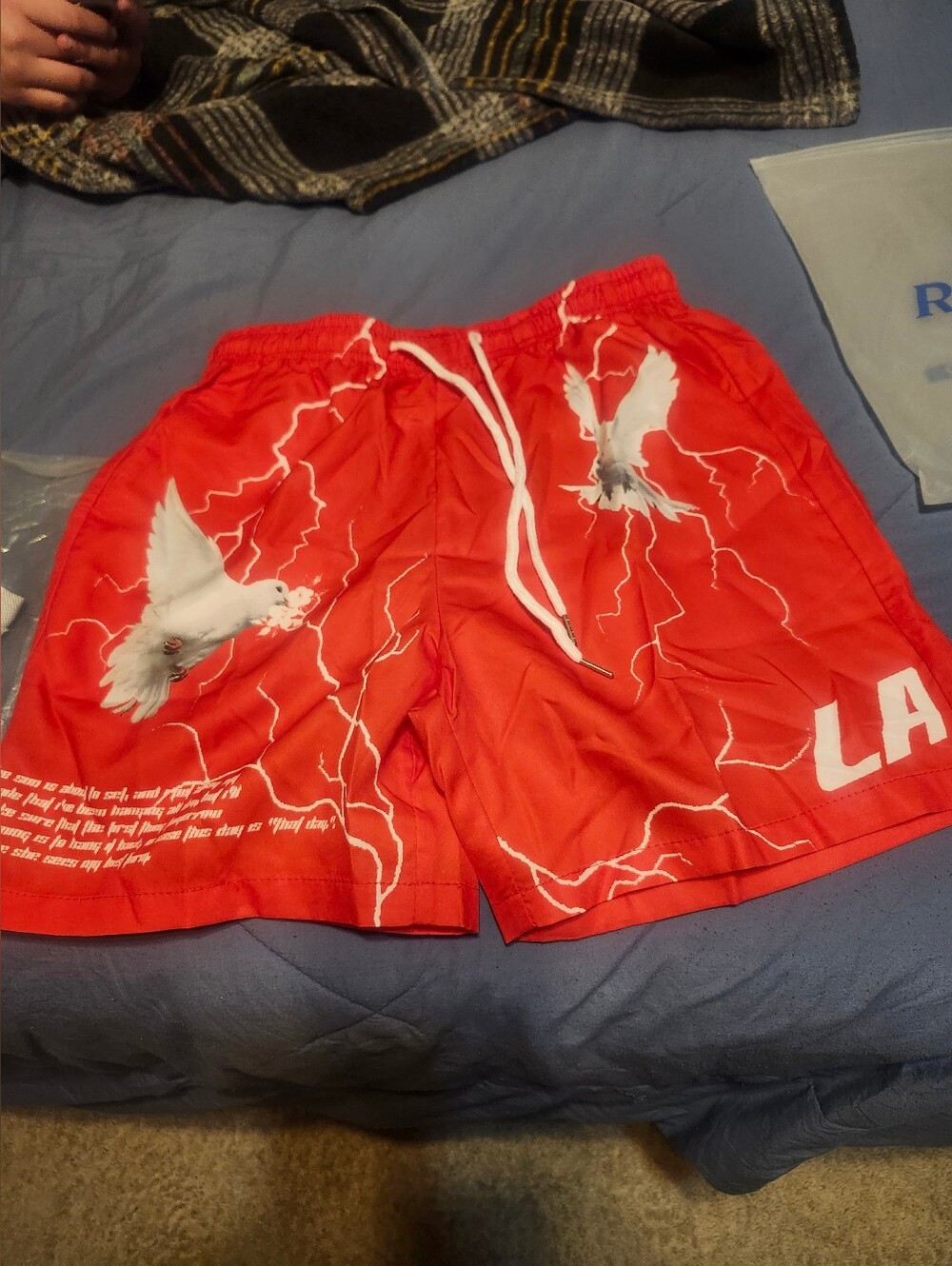 ROMWE Red LA Shorts